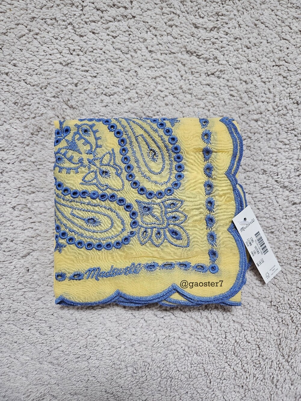 Madewell Organic Cotton Eyelet Bandana - Picture 3 of 6